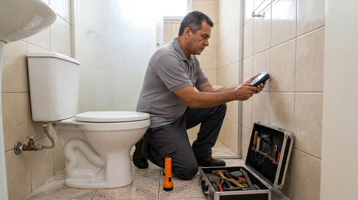 Técnico de caça vazamento com detector em Ribeirão Preto‑SP